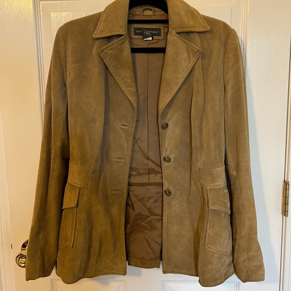 Banana republic suede jacket size medium